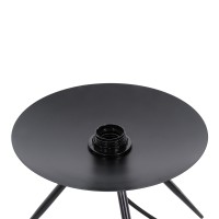 GLOBOSTAR® JAVAN 00738 Μοντέρνο Επιτραπέζιο Φωτιστικό Πορτατίφ με Ντουί 1 x E27 AC 220-240V IP20 - Μαύρο Φιμέ & Μαύρο - Μ30 x Π30 x Y19cm