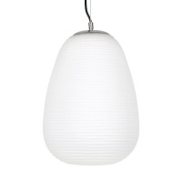GLOBOSTAR® FREYA 00745 Μοντέρνο Κρεμαστό Φωτιστικό Οροφής με Ντουί 1 x E27 AC 220-240V IP20 - Λευκό & Ασημί - Μ24 x Π24 x Υ35cm