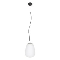 GLOBOSTAR® FREYA 00745 Μοντέρνο Κρεμαστό Φωτιστικό Οροφής με Ντουί 1 x E27 AC 220-240V IP20 - Λευκό & Ασημί - Μ24 x Π24 x Υ35cm