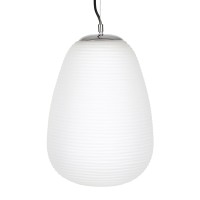 GLOBOSTAR® FREYA 00745 Μοντέρνο Κρεμαστό Φωτιστικό Οροφής με Ντουί 1 x E27 AC 220-240V IP20 - Λευκό & Ασημί - Μ24 x Π24 x Υ35cm