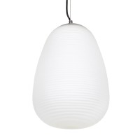 GLOBOSTAR® FREYA 00745 Μοντέρνο Κρεμαστό Φωτιστικό Οροφής με Ντουί 1 x E27 AC 220-240V IP20 - Λευκό & Ασημί - Μ24 x Π24 x Υ35cm