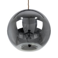 GLOBOSTAR® ΑΧΤΟΝ 00749 Μοντέρνο Κρεμαστό Φωτιστικό Οροφής LED 7W 500lm 180° AC 220-240V IP20 Θερμό Λευκό 2700K - Sanan SMD Chip - Μαύρο & Μαύρο Φιμέ - Μ30 x Π30 x Υ30cm - 2 Χρόνια Εγγύηση