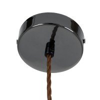 GLOBOSTAR® ΑΧΤΟΝ 00753 Μοντέρνο Κρεμαστό Φωτιστικό Οροφής LED 7W 500lm 180° AC 220-240V IP20 Θερμό Λευκό 2700K - Sanan SMD Chip - Μαύρο & Μαύρο Φιμέ - Μ18 x Π18 x Υ18cm - 2 Χρόνια Εγγύηση