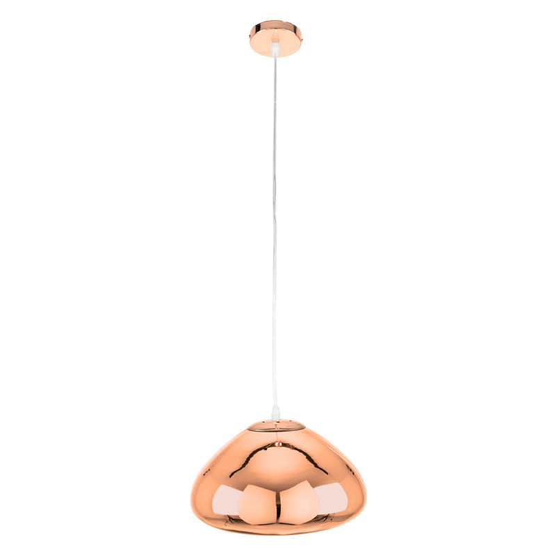 GLOBOSTAR® CRISTIN 00761 Μοντέρνο Κρεμαστό Φωτιστικό Οροφής με Ντουί 1 x E27 AC 220-240V IP20 - Χάλκινο - Μ30 x Π30 x Υ19cm