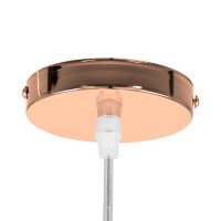 GLOBOSTAR® CRISTIN 00761 Μοντέρνο Κρεμαστό Φωτιστικό Οροφής με Ντουί 1 x E27 AC 220-240V IP20 - Χάλκινο - Μ30 x Π30 x Υ19cm