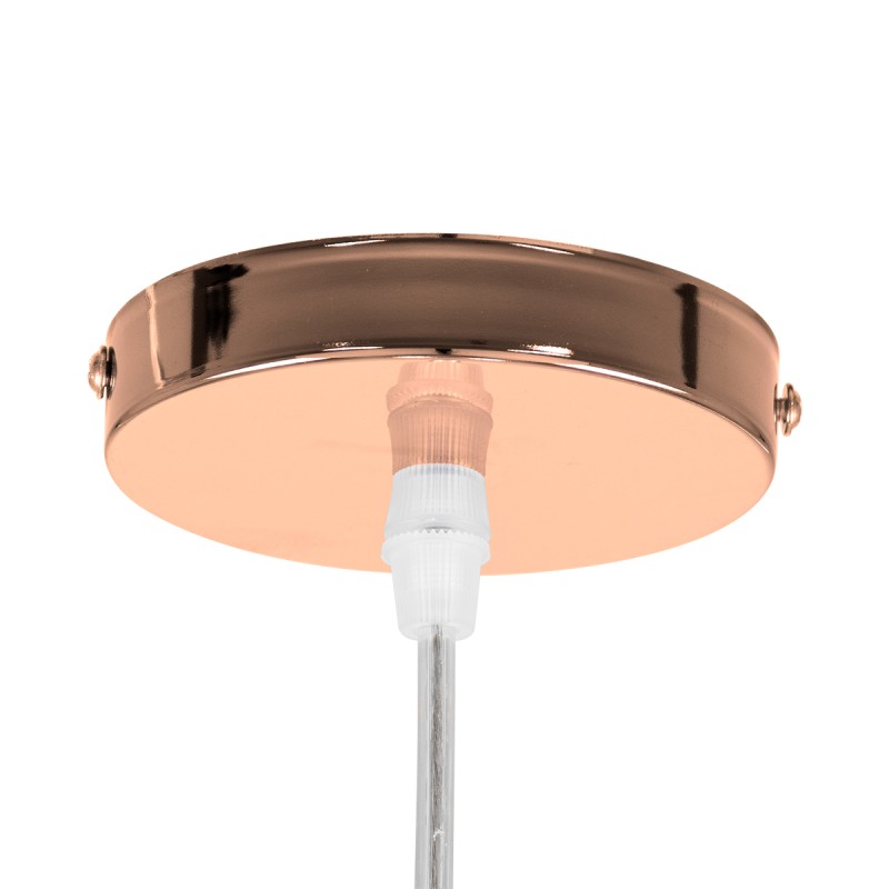 GLOBOSTAR® CRISTIN 00761 Μοντέρνο Κρεμαστό Φωτιστικό Οροφής με Ντουί 1 x E27 AC 220-240V IP20 - Χάλκινο - Μ30 x Π30 x Υ19cm