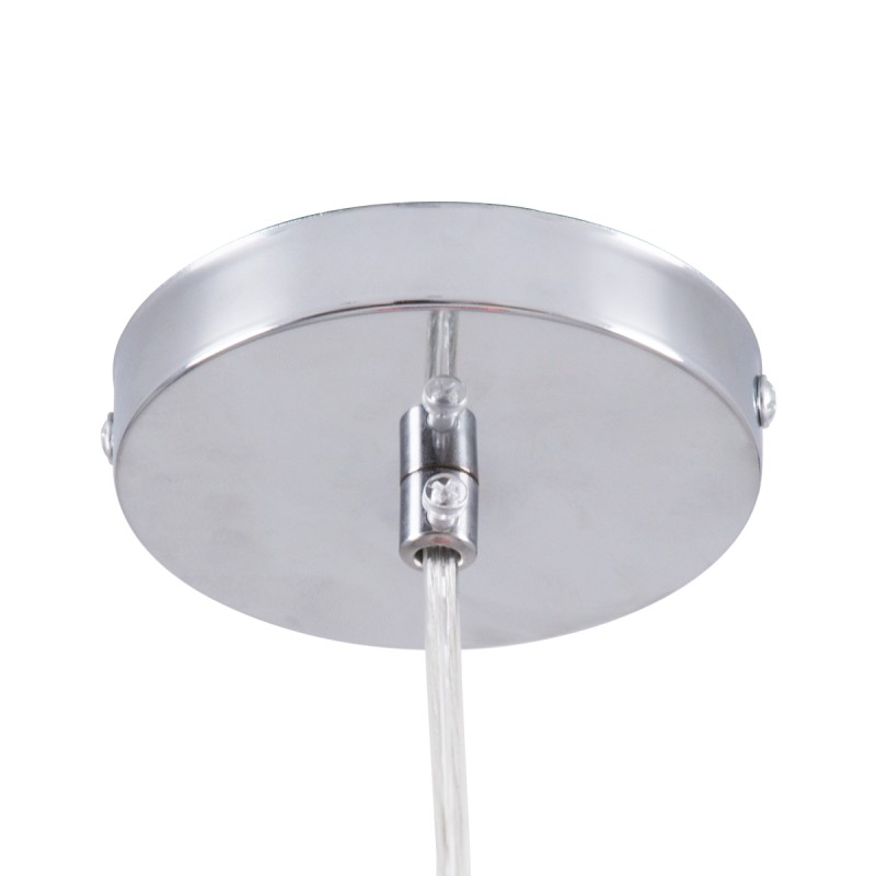 GLOBOSTAR® DIXAR 00763 Μοντέρνο Κρεμαστό Φωτιστικό Οροφής με Ντουί 1 x E27 AC 220-240V IP20 - Κόκκινο & Ασημί - Μ36 x Π36 x Υ45cm
