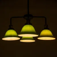 GLOBOSTAR® LIBRARY 00769 Vintage Φωτιστικό Οροφής με Ντουί 4 x E27 AC 220-240V IP20 - Πολύχρωμο - Μ57 x Π57 x Υ90cm