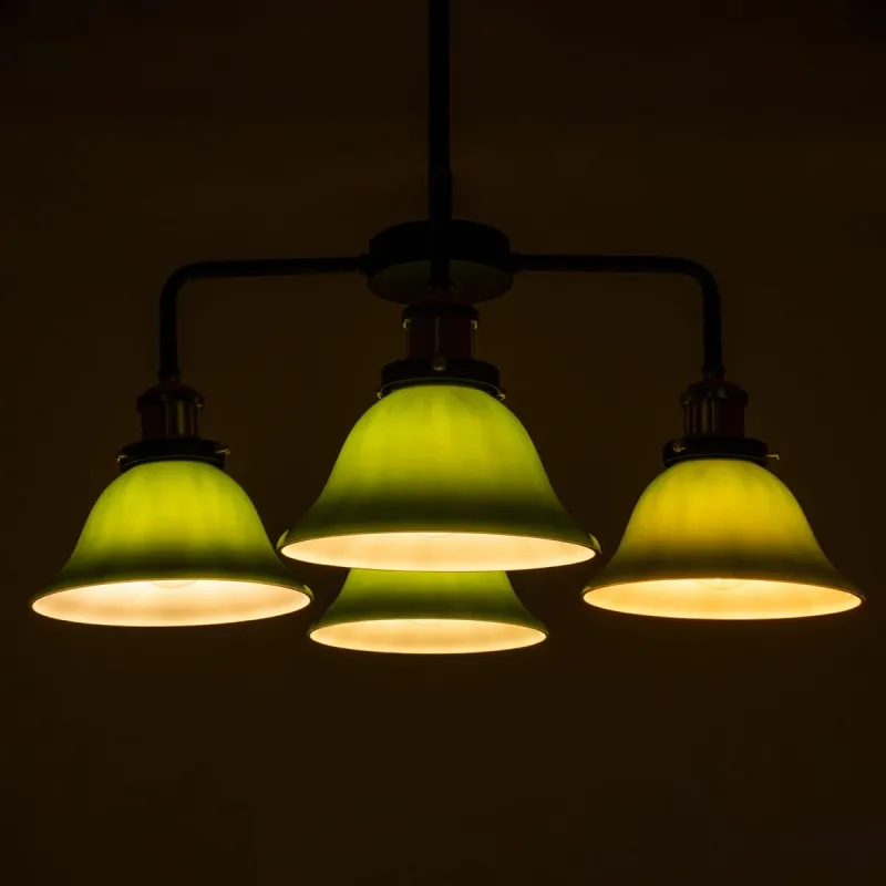 GLOBOSTAR® LIBRARY 00769 Vintage Φωτιστικό Οροφής με Ντουί 4 x E27 AC 220-240V IP20 - Πολύχρωμο - Μ57 x Π57 x Υ90cm