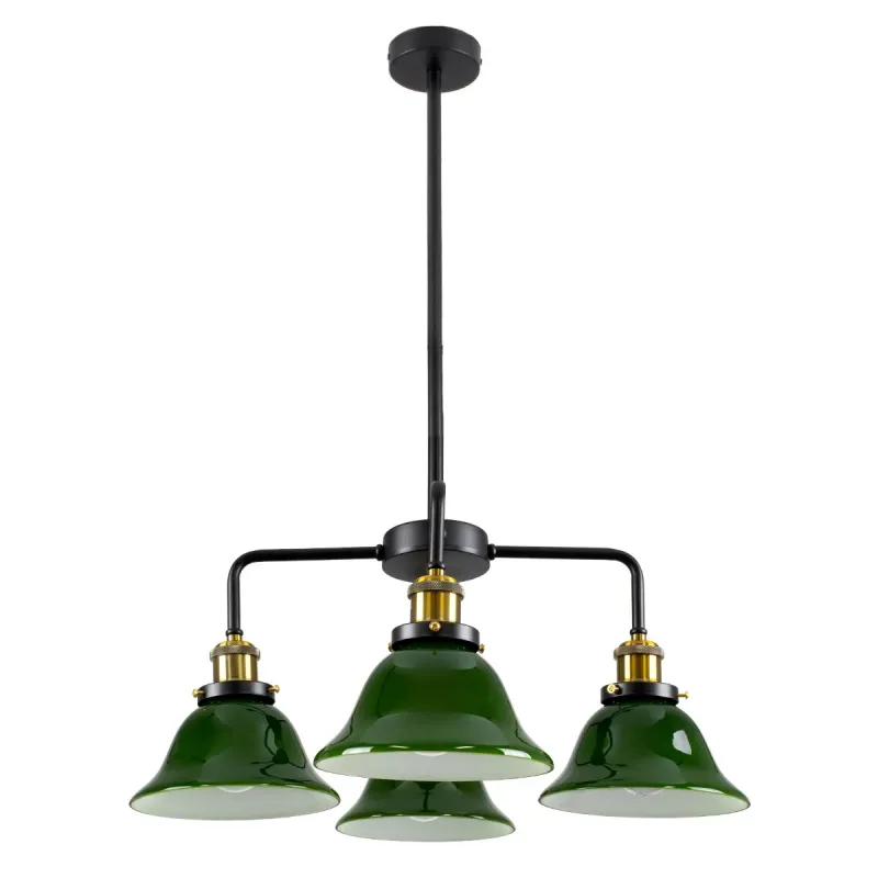 GLOBOSTAR® LIBRARY 00769 Vintage Φωτιστικό Οροφής με Ντουί 4 x E27 AC 220-240V IP20 - Πολύχρωμο - Μ57 x Π57 x Υ90cm