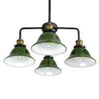 GLOBOSTAR® LIBRARY 00769 Vintage Φωτιστικό Οροφής με Ντουί 4 x E27 AC 220-240V IP20 - Πολύχρωμο - Μ57 x Π57 x Υ90cm