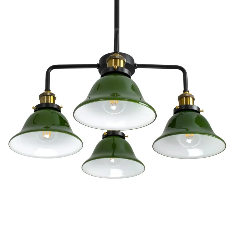 GLOBOSTAR® LIBRARY 00769 Vintage Φωτιστικό Οροφής με Ντουί 4 x E27 AC 220-240V IP20 - Πολύχρωμο - Μ57 x Π57 x Υ90cm