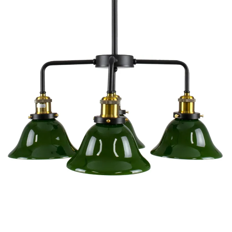 GLOBOSTAR® LIBRARY 00769 Vintage Φωτιστικό Οροφής με Ντουί 4 x E27 AC 220-240V IP20 - Πολύχρωμο - Μ57 x Π57 x Υ90cm