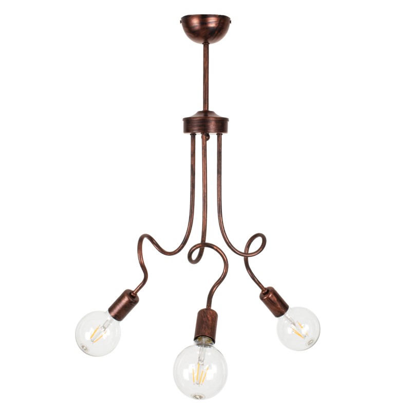 GLOBOSTAR® ASPECT 00788 Μοντέρνο Φωτιστικό Οροφής με Ντουί 3 x E27 AC 220-240V IP20 - Χάλκινο - Μ42 x Π42 x Υ60cm