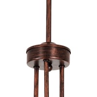 GLOBOSTAR® ASPECT 00788 Μοντέρνο Φωτιστικό Οροφής με Ντουί 3 x E27 AC 220-240V IP20 - Χάλκινο - Μ42 x Π42 x Υ60cm