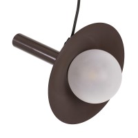 GLOBOSTAR® CELEST 00791 Μοντέρνο Κρεμαστό Φωτιστικό Οροφής με Ντουί 1 x G9 AC 220-240V IP20 - Καφέ & Λευκό - Μ20 x Π20 x Υ26.5cm