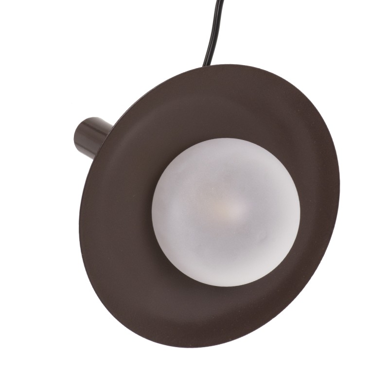 GLOBOSTAR® CELEST 00791 Μοντέρνο Κρεμαστό Φωτιστικό Οροφής με Ντουί 1 x G9 AC 220-240V IP20 - Καφέ & Λευκό - Μ20 x Π20 x Υ26.5cm