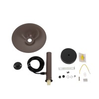 GLOBOSTAR® CELEST 00791 Μοντέρνο Κρεμαστό Φωτιστικό Οροφής με Ντουί 1 x G9 AC 220-240V IP20 - Καφέ & Λευκό - Μ20 x Π20 x Υ26.5cm