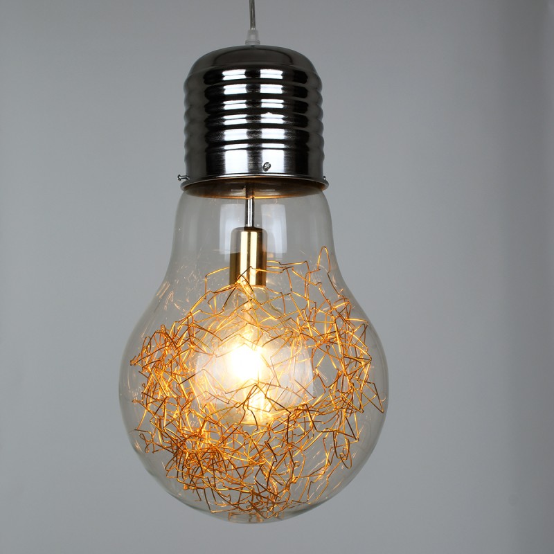 GLOBOSTAR® LAMP 00808 Μοντέρνο Κρεμαστό Φωτιστικό Οροφής με Ντουί 1 x E27 AC 220-240V IP20 - Πολύχρωμο - Μ30 x Π30 x Υ52cm