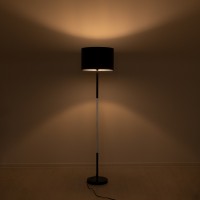 GLOBOSTAR® ASHLEY 00824 Μοντέρνο Επιδαπέδιο Φωτιστικό με Ντουί 1 x E27 AC 220-240V IP20 - Μαύρο & Μπεζ - Μ40 x Π40 x Υ145cm