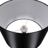 GLOBOSTAR® ASHLEY 00824 Μοντέρνο Επιδαπέδιο Φωτιστικό με Ντουί 1 x E27 AC 220-240V IP20 - Μαύρο & Μπεζ - Μ40 x Π40 x Υ145cm