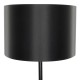 GloboStar® ASHLEY 00824 Μοντέρνο Φωτιστικό Δαπέδου Μονόφωτο Μεταλλικό Μαύρο με Καπέλο και Ξύλινη Λεπτομέρεια Φ40 x Υ145cm