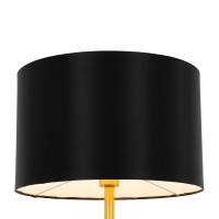 GLOBOSTAR® ASHLEY 00825 Μοντέρνο Επιδαπέδιο Φωτιστικό με Ντουί 1 x E27 AC 220-240V IP20 - Μαύρο & Χρυσό - Μ40 x Π40 x Υ148cm