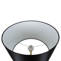 GLOBOSTAR® ASHLEY 00825 Μοντέρνο Επιδαπέδιο Φωτιστικό με Ντουί 1 x E27 AC 220-240V IP20 - Μαύρο & Χρυσό - Μ40 x Π40 x Υ148cm
