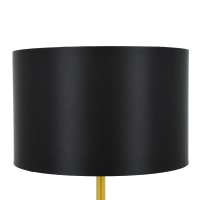 GLOBOSTAR® ASHLEY 00825 Μοντέρνο Επιδαπέδιο Φωτιστικό με Ντουί 1 x E27 AC 220-240V IP20 - Μαύρο & Χρυσό - Μ40 x Π40 x Υ148cm