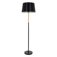 GLOBOSTAR® CEDAR 00827 Μοντέρνο Επιδαπέδιο Φωτιστικό με Ντουί 1 x E27 AC 220-240V IP20 - Μαύρο & Μπεζ - Μ40 x Π40 x Υ148cm