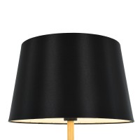 GLOBOSTAR® CEDAR 00827 Μοντέρνο Επιδαπέδιο Φωτιστικό με Ντουί 1 x E27 AC 220-240V IP20 - Μαύρο & Μπεζ - Μ40 x Π40 x Υ148cm