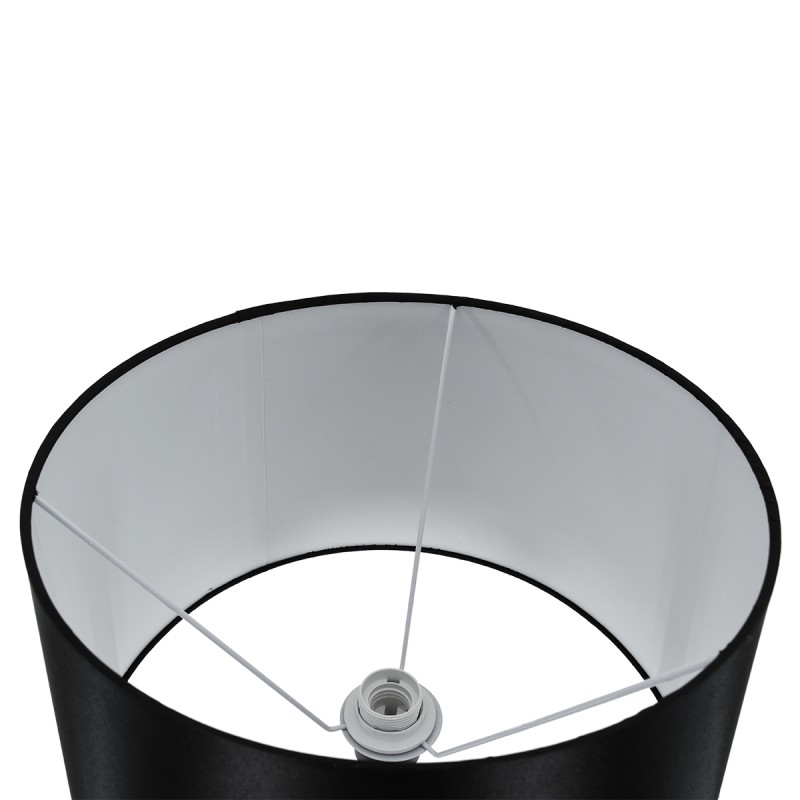 GLOBOSTAR® CEDAR 00827 Μοντέρνο Επιδαπέδιο Φωτιστικό με Ντουί 1 x E27 AC 220-240V IP20 - Μαύρο & Μπεζ - Μ40 x Π40 x Υ148cm