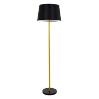 GLOBOSTAR® CEDAR 00829 Μοντέρνο Επιδαπέδιο Φωτιστικό με Ντουί 1 x E27 AC 220-240V IP20 - Μαύρο & Χρυσό - Μ40 x Π40 x Υ148cm