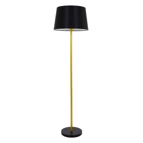 GLOBOSTAR® CEDAR 00829 Μοντέρνο Επιδαπέδιο Φωτιστικό με Ντουί 1 x E27 AC 220-240V IP20 - Μαύρο & Χρυσό - Μ40 x Π40 x Υ148cm