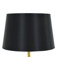 GLOBOSTAR® CEDAR 00829 Μοντέρνο Επιδαπέδιο Φωτιστικό με Ντουί 1 x E27 AC 220-240V IP20 - Μαύρο & Χρυσό - Μ40 x Π40 x Υ148cm