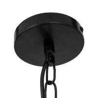 GLOBOSTAR® MERLIN 00865 Vintage Κρεμαστό Φωτιστικό Οροφής με Ντουί 3 x E14 AC 220-240V IP20 - Μαύρο & Μπεζ - Μ28 x Π28 x Υ40cm