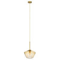 GLOBOSTAR® AMARIS 00870 Μοντέρνο Κρεμαστό Φωτιστικό Οροφής με Ντουί 1 x E27 AC 220-240V IP20 - Χρυσό Πλατίνα & Μελί - Μ30 x Π30 x Y22cm
