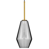 GLOBOSTAR® AMARIS 00874 Μοντέρνο Κρεμαστό Φωτιστικό Οροφής με Ντουί 1 x E27 AC 220-240V IP20 - Χρυσό Πλατίνα & Μαύρο Φιμέ - Μ17 x Π17 x Υ30cm