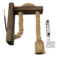 GLOBOSTAR® KENSI 00883 Boho Φωτιστικό Τοίχου - Απλίκα με Ντουί 1 x E27 AC 220-240V IP20 - Καφέ & Μπεζ - Μ7 x Π19 x Υ28cm