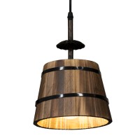 GLOBOSTAR® CEBU 00888 Vintage Κρεμαστό Φωτιστικό Οροφής με Ντουί 3 x E27 AC 220-240V IP20 - Καφέ & Μαύρο - Μ40 x Π40 x Y210cm