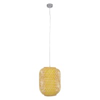 GLOBOSTAR® MAURITIUS 00899 Boho Κρεμαστό Φωτιστικό Οροφής με Ντουί 1 x E27 AC 220-240V IP20 - Μπεζ - Μ30 x Π30 x Υ40cm