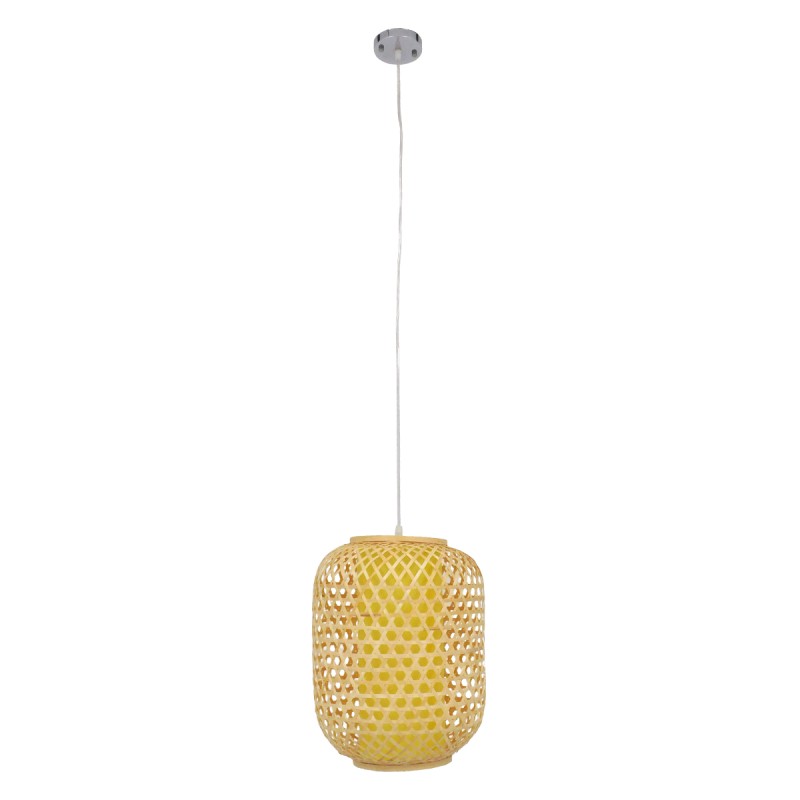 GLOBOSTAR® MAURITIUS 00899 Boho Κρεμαστό Φωτιστικό Οροφής με Ντουί 1 x E27 AC 220-240V IP20 - Μπεζ - Μ30 x Π30 x Υ40cm