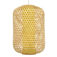 GLOBOSTAR® MAURITIUS 00901 Boho Κρεμαστό Φωτιστικό Οροφής με Ντουί 1 x E27 AC 220-240V IP20 - Μπεζ - Μ40 x Π40 x Υ60cm
