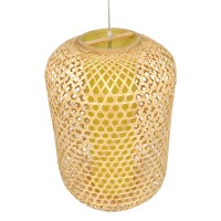 GLOBOSTAR® MAURITIUS 00901 Boho Κρεμαστό Φωτιστικό Οροφής με Ντουί 1 x E27 AC 220-240V IP20 - Μπεζ - Μ40 x Π40 x Υ60cm