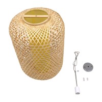 GLOBOSTAR® MAURITIUS 00901 Boho Κρεμαστό Φωτιστικό Οροφής με Ντουί 1 x E27 AC 220-240V IP20 - Μπεζ - Μ40 x Π40 x Υ60cm