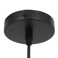 GLOBOSTAR® SHADE 00906 Μοντέρνο Κρεμαστό Φωτιστικό Οροφής με Ντουί 1 x E27 AC 220-240V IP20 - Μαύρο & Μπεζ - Μ23 x Π23 x Υ22cm