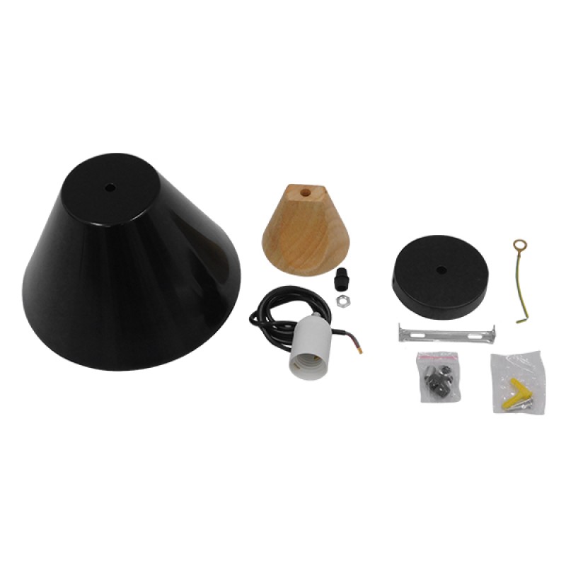 GLOBOSTAR® SHADE 00906 Μοντέρνο Κρεμαστό Φωτιστικό Οροφής με Ντουί 1 x E27 AC 220-240V IP20 - Μαύρο & Μπεζ - Μ23 x Π23 x Υ22cm