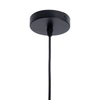 GLOBOSTAR® SHADE 00906 Μοντέρνο Κρεμαστό Φωτιστικό Οροφής με Ντουί 1 x E27 AC 220-240V IP20 - Μαύρο & Μπεζ - Μ23 x Π23 x Υ22cm