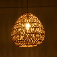 GLOBOSTAR® JJENSON 00911 Boho Κρεμαστό Φωτιστικό Οροφής με Ντουί 1 x E27 AC 220-240V IP20 - Μπεζ - Μ35 x Π35 x Υ35cm