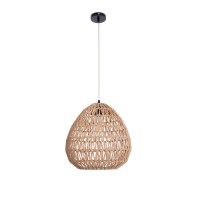 GLOBOSTAR® JJENSON 00911 Boho Κρεμαστό Φωτιστικό Οροφής με Ντουί 1 x E27 AC 220-240V IP20 - Μπεζ - Μ35 x Π35 x Υ35cm